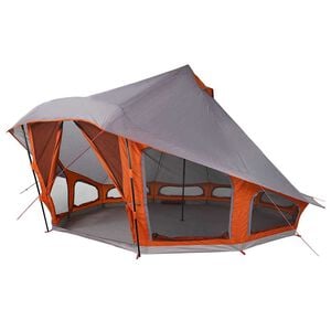 vidaXL Tipi T&auml;lt med tak Gr&aring; och orange 508 x 470 x 300 cm taffeta