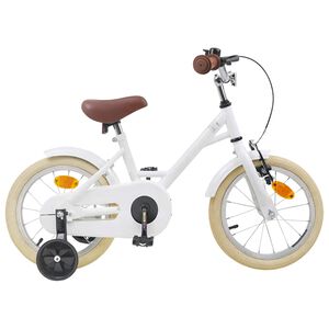 vidaXL Barncykel 12 Tum f&ouml;r 2-4 &aring;ringar Vit