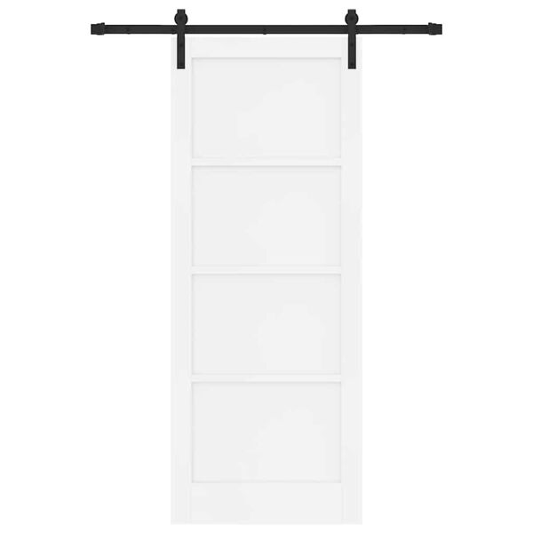 vidaXL Skjutd&ouml;rr Vit 83 x 211 cm Massiv furu