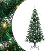 vidaXL Konstgjord F&ouml;rbelyst Julgran Gr&ouml;n 150 cm PVC och metall
