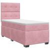 vidaXL Kontinentals&auml;ng med madrass Rosa 100 x 200 cm Sammet