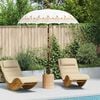 vidaXL Balinesisk Parasol Kr&auml;m 185 x 185 x 260 cm Bomull