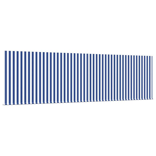 vidaXL Utf&auml;llbar markis Bl&aring; och Vit 400 &times; 300 cm