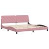 vidaXL Bed Frame without Mattress Pink 200x200 cm Velvet