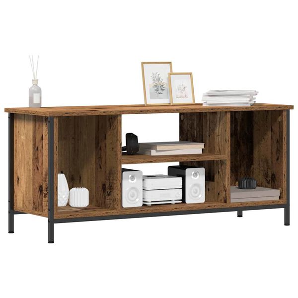 vidaXL TV-sk&aring;p Gammalt tr&auml; 102 x 35 x 45 cm Konstruerat tr&auml;