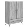 vidaXL Sideboard Gr&aring; sonoma-ek 66 x 34,5 x 95 cm Konstruerat tr&auml;