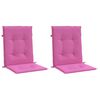 vidaXL Stolsdynor f&ouml;r stolar med l&aring;g rygg 2 st rosa tyg