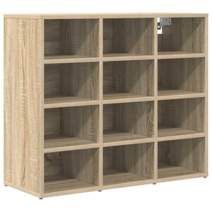 vidaXL Skosk&aring;p 77,5 x 30 x 67 cm Konstruerat tr&auml; Sonoma-ek