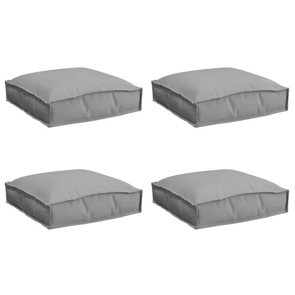 vidaXL Kudde 4 pcs Grå 40 x 40 x 8 cm Oxford Tyg
