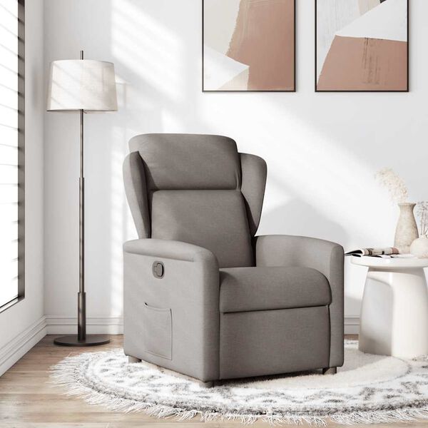 vidaXL Reclinerf&aring;t&ouml;lj taupe tyg