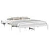 vidaXL S&auml;ngram Vit 200 x 200 cm Massiv furu