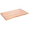 vidaXL V&auml;gghylla ljusbrun 100x60x(2-4) cm behandlad massiv ek