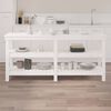 vidaXL Arbetsb&auml;nk vit 181x50x80 cm massiv furu