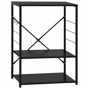vidaXL Hylla f&ouml;r mikrov&aring;gsugn svart 60x39,6x79,5 cm konstruerat tr&auml;