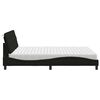 vidaXL Bed with Mattress Black 160x200 cm Fabric