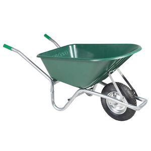 vidaXL Skottk&auml;rra gr&ouml;n 90 L 150 kg galvaniserad st&aring;l och plast