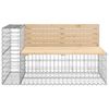 vidaXL Tr&auml;dg&aring;rdsb&auml;nk gabion-design 122x71x65,5 cm massiv furu