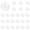 vidaXL Julbollset 25 st Transparent Diam. 8 cm Plast