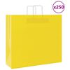 vidaXL Pappersp&aring;sar 250 st med handtag gul 54x15x49 cm