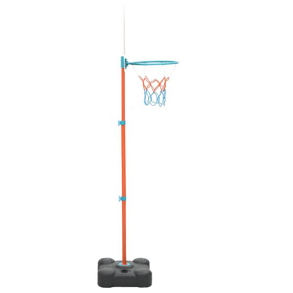 vidaXL Flyttbar basketkorg justerbar 109-141 cm