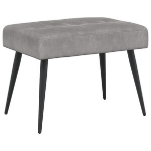 vidaXL B&auml;nk med knappar Ljusgr&aring; 60 x 40 x 45 cm Sammet