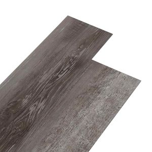 vidaXL Sj&auml;lvklistrande PVC-golvplankor Randigt tr&auml; 30,5 x 61 cm 28 st