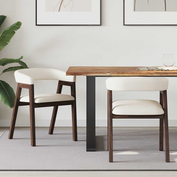 vidaXL Matstolar 2 pcs Ljusbrun 54 x 57 x 73 cm Massivt gummitr&auml;