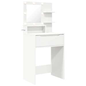 vidaXL S&auml;ngrum Smyckesbord Vit 80 x 39,6 x 135 cm Konstruerat tr&auml;