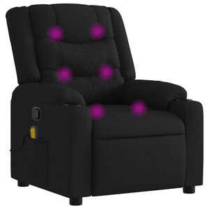 vidaXL Massagef&aring;t&ouml;lj svart tyg
