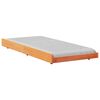 vidaXL S&auml;ngram Vaxbrun 100 x 200 cm Massiv furu