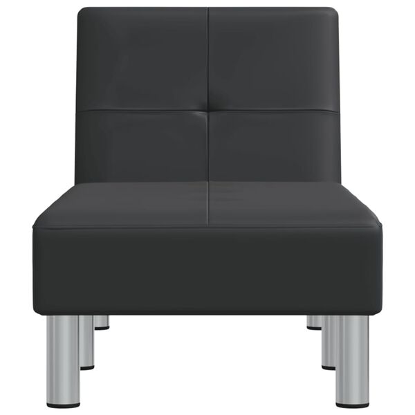 vidaXL Schäslong svart konstläder