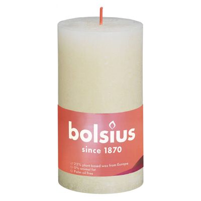 Bolsius Rustika blockljus 4-pack 130x68 mm mjuk pärla
