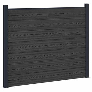 vidaXL St&auml;ngselpanel WPC och aluminium Svart