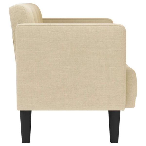 vidaXL Loveseat soffa cremef&auml;rgad 111 cm tyg