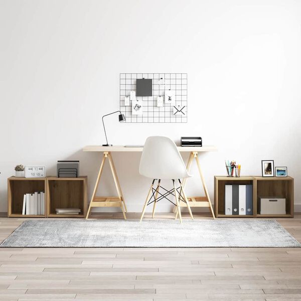 vidaXL TV-b&auml;nkset 4 pcs Artisan Ek 37 x 35 x 37,5 cm Konstruerat tr&auml;