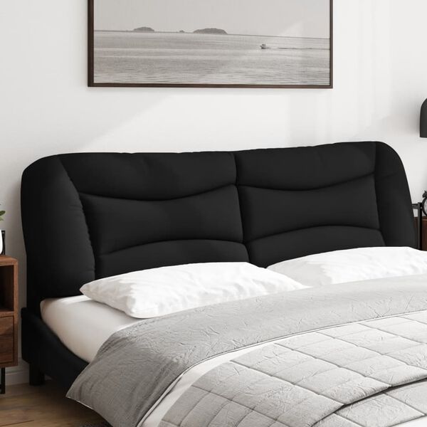 vidaXL Headboard Cushion "Hvar" Black 180 cm Fabric
