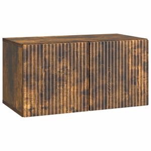vidaXL V&auml;ggmonterad TV-b&auml;nk R&ouml;kt ek 59,5 x 31 x 30 cm Konstruerat tr&auml;