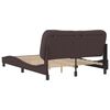 vidaXL Bed Frame without Mattress "Hvar" Dark Brown 140x200 cm Fabric