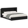 vidaXL S&auml;ngram med f&ouml;rvaring Svart 200 x 200 cm Konstruerat tr&auml;