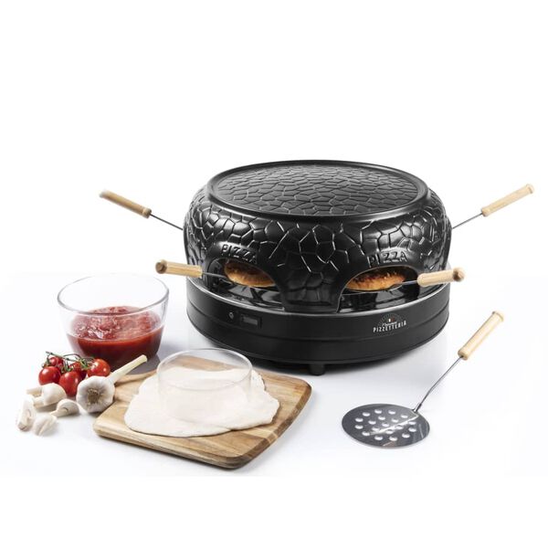 Bestron Pizzaugn f&ouml;r 4 personer APD400Z 800 W svart