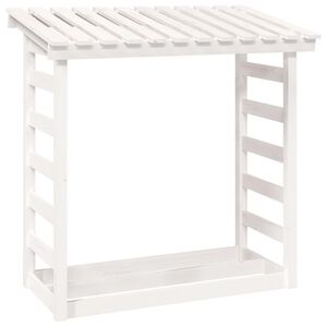 vidaXL Vedst&auml;ll vit 108x64,5x110 cm massiv furu