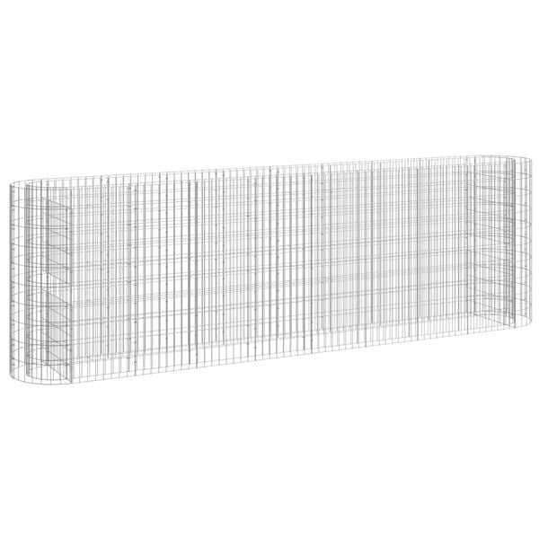 vidaXL Planteringsgabion galvaniserat järn 330x50x100 cm