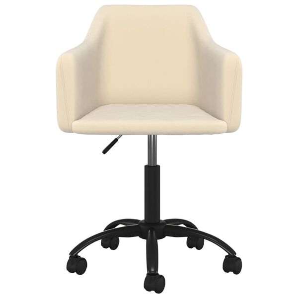 vidaXL Snurrbara matstolar 4 st gr&auml;ddvit sammet