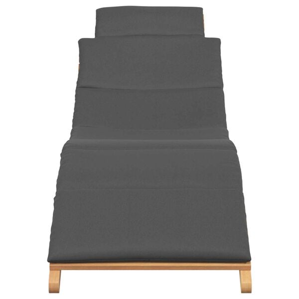 vidaXL Tr&auml;dg&aring;rd Sunlounger Brun 198 x 55 x 58,5 cm Massivt teaktr&auml;
