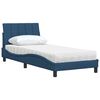 vidaXL Bed with Mattress "Hanko" Blue 90x190 cm Fabric