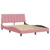 vidaXL Bed Frame without Mattress "Hanko" Pink 140x190 cm Velvet