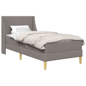 vidaXL S&auml;ngram med madrass 80x 200 cm Avtagbart &ouml;verdrag Taupe