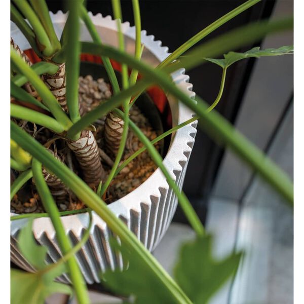 Capi Blomkruka Groove 43x41 cm elfenbensvit