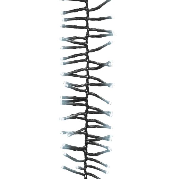 vidaXL Ljusslinga med 400 LED cluster kallvit 7,4 m PVC