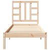 vidaXL Sängram massivt trä 75x190 cm